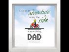 Cadre photo personnalisé LEGO cycliste / motard. Cadeau fête des pères