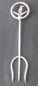 Australiana Kookaburra Boomerang BREAD FORK SILVER PLATE Stokes & Son c1900 RARE - Picture 1 of 7