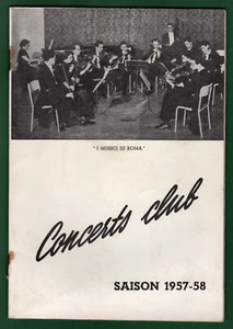 #42571 GINEBRA Suiza 1957-1958. Club de conciertos/programa de folletos - Imagen 1 de 3