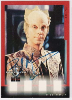 BABYLON 5 1998 SKYBOX SEASON 4 A6 BILL MUMY AS LENNIER AUTOGRAPH LOST IN SPACE - Image 1 of 2