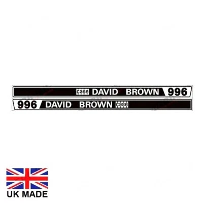 JUEGO DE CALCOMANÍAS PARA TRACTORES DAVID BROWN 996 Foto 1 de 3