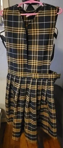 Euc Royal Park Uniforms Vintage Girl’s Plaid School Uniform Dress Sz 8 Yellow - Picture 1 of 11