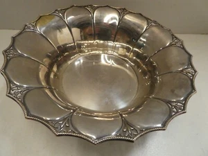 VINTAGE WMF EMBOSSED PIERCED LOTUS FLOWER ART DECO SILVER PLATED EPNS BOWL - Picture 1 of 7