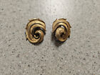 Vintage Jomaz Clip On Earrings Swril Gold Tone. Signed