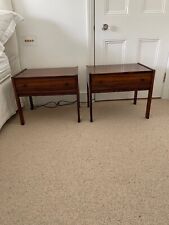 Pair 1960's mid-century modern Danish rosewood bedside tables