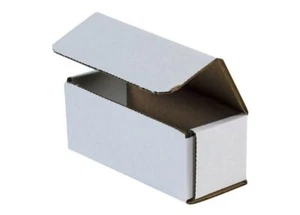 Pack of 10 Strong Corrugated Mailers 5x2x2 White Small Folding Mailing Box Light - Picture 1 of 4