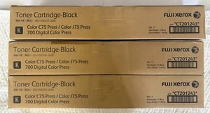 Xerox C 75 Press/J75 Press NEW-3 x Black Genuine Xerox Printer Toners CT201243 - Picture 1 of 1