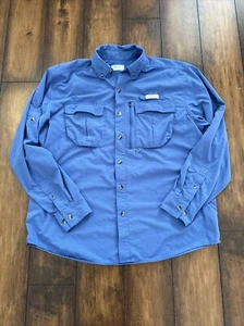Gander Mountain Guide Series Trophy Fish Shirt Men’s Large Vented Back Blue - Picture 1 of 8