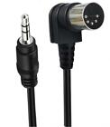 Angled 5-Pin Din Male to 3.5mm 1/8 inch TRS Male Jack Stereo Plug Cable 50cm