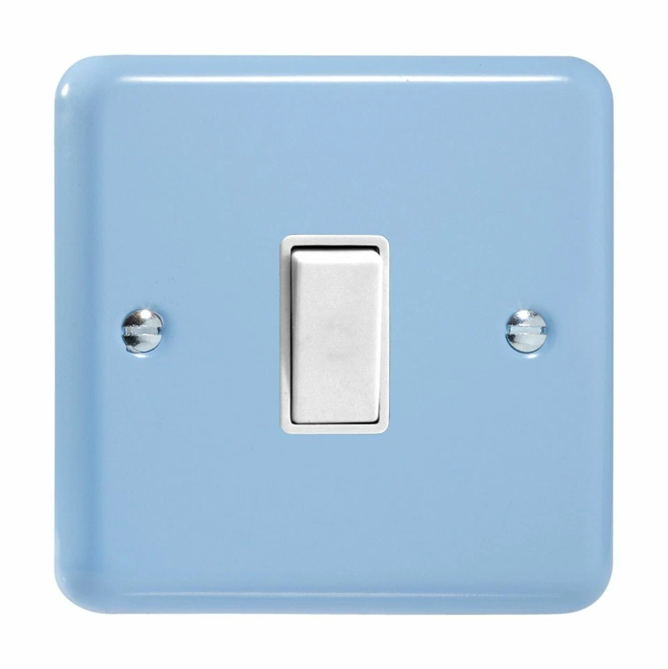 Varilight XY1W.DB Pastel Duck Egg Blue 1 Gang 1 or 2 Way Rocker Light Switch - Image 1 of 1