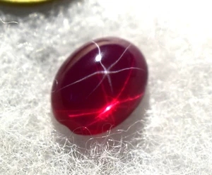 Myanmar's Certified Natural Star Red Ruby 15.00 Ct Cabochon Cut Loose Gems - Picture 1 of 10