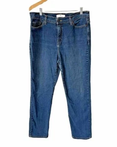 Levis 512 perfekt schlankmachende Jeans Damen Größe 16 blau Denim Stretch getragen Mängel - Bild 1 von 10