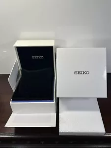 SEIKO GENUINE WATCH COMPLETED BOX ECMS2H WHITE WITH CUSHION BRAND NEW (BOX ONLY) - Picture 1 of 4