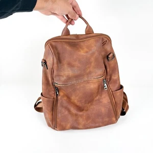 FADEON Laptop Backpack Purse for Women Large Designer PU Leather Laptop Bag - Picture 1 of 13