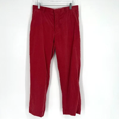 J Crew Kenmare Pants Mens 32 Corduroy Red Preppy Italian Duca Visconti - Image 1 of 4