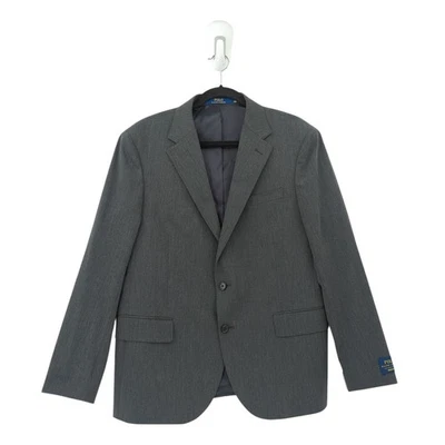POLO RALPH LAUREN Men 42S Tailored Twill Blend Blazer Jacket Gray Modern Fit NEW - Image 1 of 4