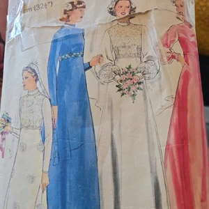 Butterick 5533 Vintage Used cut Sewing Pattern ladies bride dresses UK Size 10 - Picture 1 of 3
