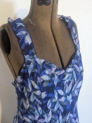 Vestido floral de gasa Connected Apparel para mujer Y2K talla 14 dobladillo de lechuga romántico Foto 1 de 4