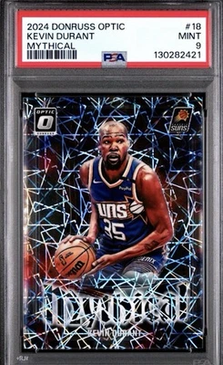 2024-25 Donruss Optic Kevin Durant Mythical Lazer Prizm Case Hit PSA 9 Foto 1 de 2