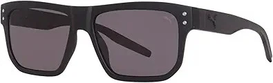 Nuevas gafas de sol cuadradas Puma para hombre PU0246S 001 negras/lentes de humo 55 mm Foto 1 de 4
