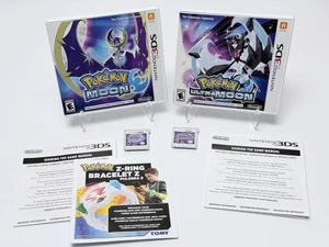 Pokemon Moon & Ultra Moon (Nintendo 3DS Games) Complete Tested - Picture 1 of 7