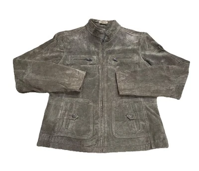 Ruff Hewn Well Worn Leather Green Jacket Women’s Size Medium Southwestern Coat - Image 1 of 4