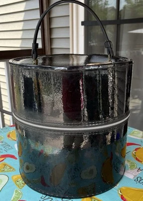 De Colección Estuche Peluca Vinilo Negro Peluca Cabello Humano Marrón Claro/Cabeza Espuma/Los Mineros Años 60 Foto 1 de 4