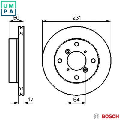 2x BRAKE DISC 0 986 478 721 FOR FORD AUSTRALIA FAIRLANE FALCON/Pickup LTD  FPV - Image 1 of 4