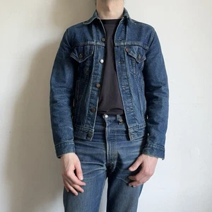 Chaqueta vaquera vintage años 80 Levis azul oscuro tipo 3 camionero hecha en EE. UU. talla S - Imagen 1 de 9