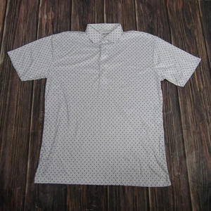 Collars & Co Poloshirt Herren Large weiß blau eleganter Kragen geometrisches Muster Golf - Bild 1 von 6