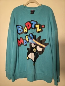 Sanrio BADTZ-MARU Crewneck Sweatshirt XL Hello Kitty Friend bequem kuschelig türkis - Bild 1 von 7