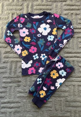 Hanna Andersson VGUC Dark Floral Flowers Pajama PJs Sz 120 (6–7Y)  (058) - Image 1 of 3