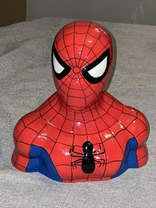 Spiderman Cookie Jar Marvel Comics The Amazing Spider-Man Figure Ceramic Glass - Picture 1 of 11
