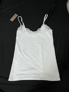 New Only Hearts 4917L Camisole Lace V Neck Tank White Size S BNWT - Picture 1 of 6