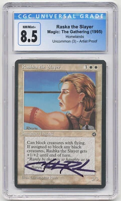 Graded Signed Rashka The Slayer Proof CGC Artist Christopher Rush MTG Pedigree! - Image 1 of 2