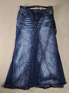 Baby Phat Damen authentischer Maxi Jeansrock Größe 9 - Bild 1 von 8