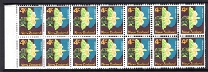 New Zealand 1973 Pictorials - No Wmk. - 4c Moth Large Block MNH - Picture 1 of 1