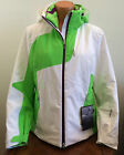 Veste de ski d'hiver chaude Spyder pour femme taille 14 Hera vert citron blanc Primaloft