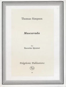Mascarada for recorder quintet - Picture 1 of 1