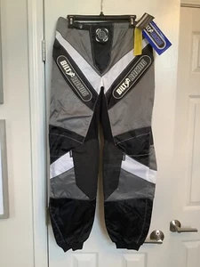 Bilt Dirt Bike Racing Pants With Kevlar Panels Black Gray And White Size 34” New - Picture 1 of 7