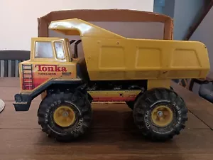 Tonka Mighty Dump Truck Turbo Diesel Pressed Steel - Picture 1 of 13
