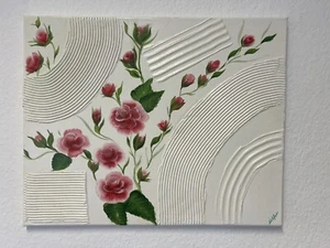 Gemälde - Rosen wachsen auch in Trümmern - Bild 1 von 2