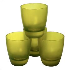 RARE 4 Tommy Bahama By Libbey Green Frosted Barware Cocktail Glass Set NEW