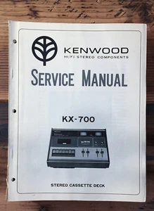 Kenwood KX-700 Cassette Service Manual *Original* - Picture 1 of 1
