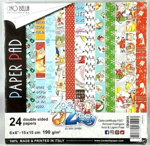 Christmas Zoe & Ziggy Ciao Bella 24 Double Sided Sheets 6x6 Paper Pack Italy - Picture 1 of 2