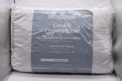 Nestwell Cool & Comfortable Standard/Queen Pillow, Medium Support