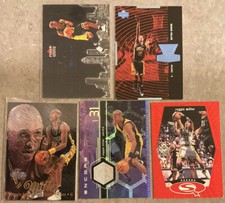 Reggie Miller 5 decent Insert Cards: 97-98 Flair Row 1, UD Choice 3 Star Red +++
