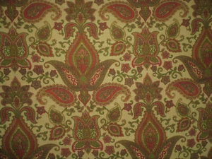 Belle Maison Sullivan Linen Upholstery Drapery Fabric Autumn Paisley Floral NN36 - Picture 1 of 1