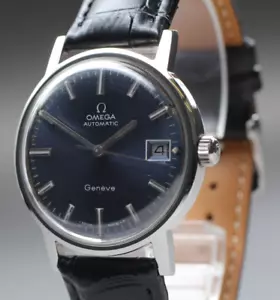 Omega Geneve Blue Dial Cal.565 Automatic 34mm Men's Watch | Vintage | Swiss Made - Picture 1 of 10