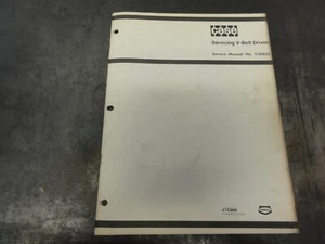 Case Servicing V-Belt Drives Service Manual 9-50622 - Picture 1 of 4